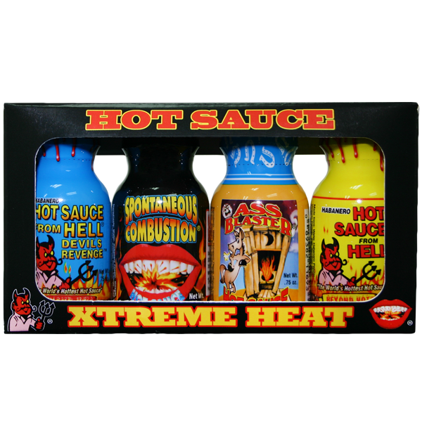 Xtreme Heat Hot Sauce 4pc Travel Pack