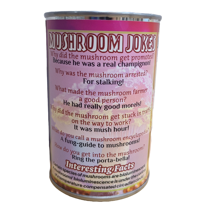 Canned Mushroom - Ombre Rainbow Mushroom Joke Label