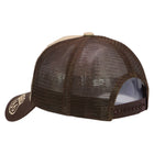 Brown mesh cap with khaki visor on a white background