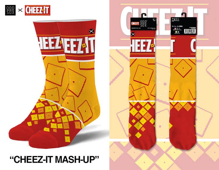 Odd Sox Cheez It Mash Up - Men's Crew Straight