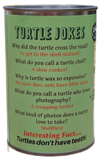 Canned Sea Turtle Stuffed Animal Plush Jokes Label