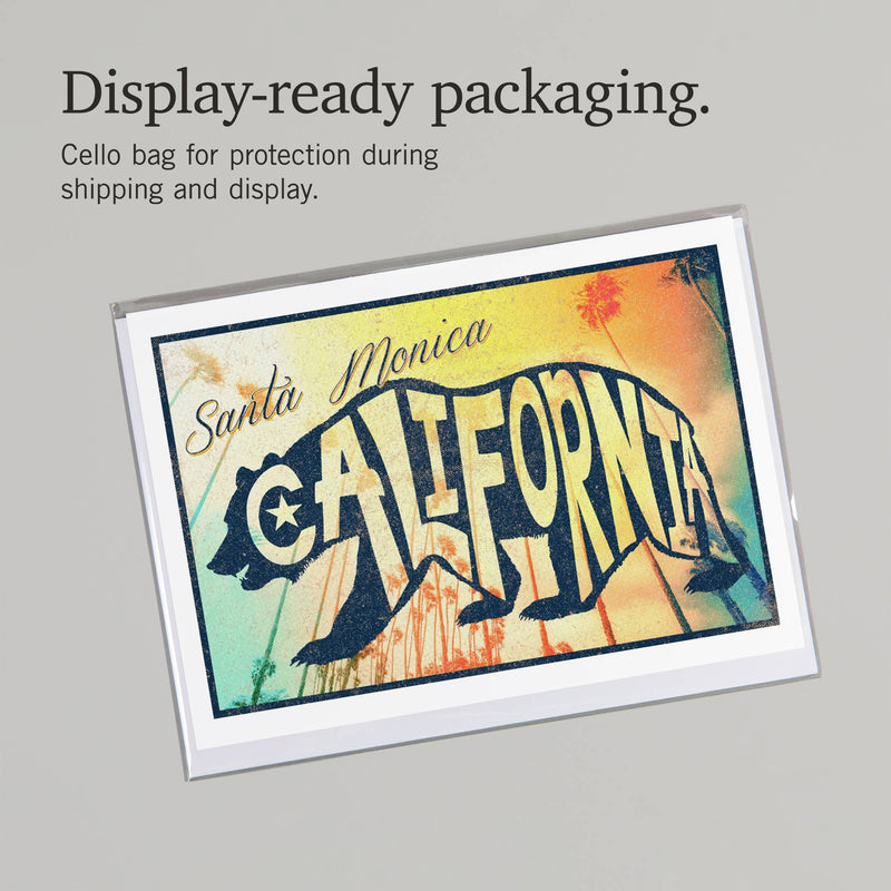 GREETING CARD Santa Monica, California, Beach Palette