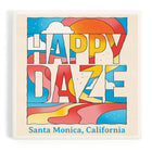 Santa Monica California 70s Sunshine Ceramic Coaster