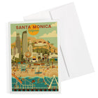 Santa Monica California Geometric Notecard