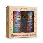 Two frosted drinking glasses in a box with 'catstudio' branding