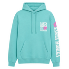Santa Monica Hibiscus Vibes Adult Hoodie - Seafoam (Front)