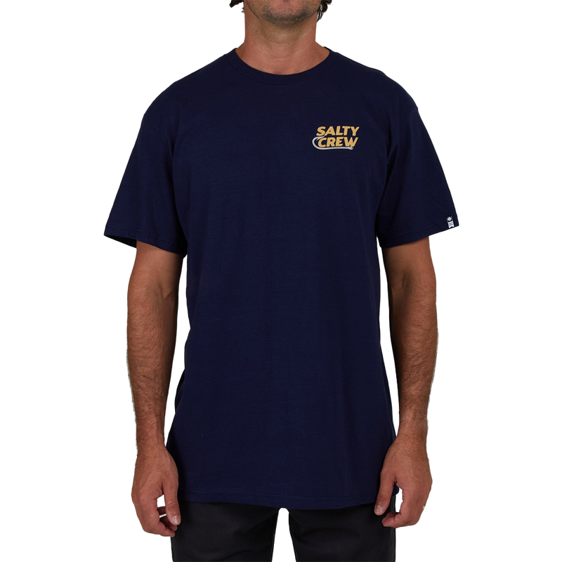 Salty Crew  Hook Up Navy Short Sleeve Premium Tee Front