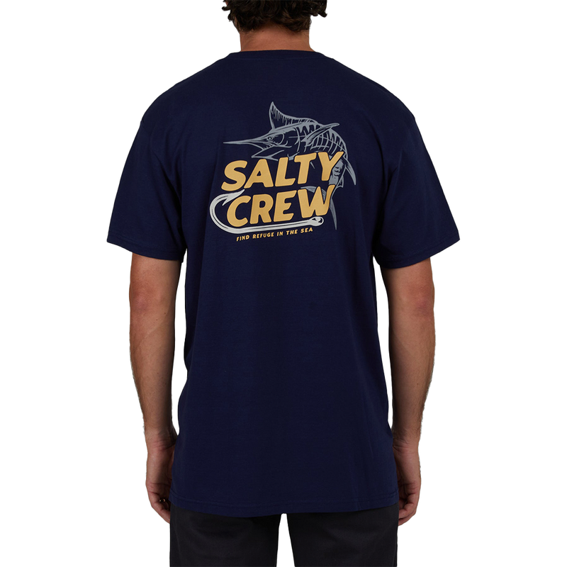 Salty Crew  Hook Up Navy Short Sleeve Premium Tee Back