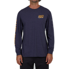 Salty Crew Hook Up Navy Heather Long Sleeve Premium Tee Front