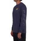 Salty Crew Hook Up Navy Heather Long Sleeve Premium Tee Side