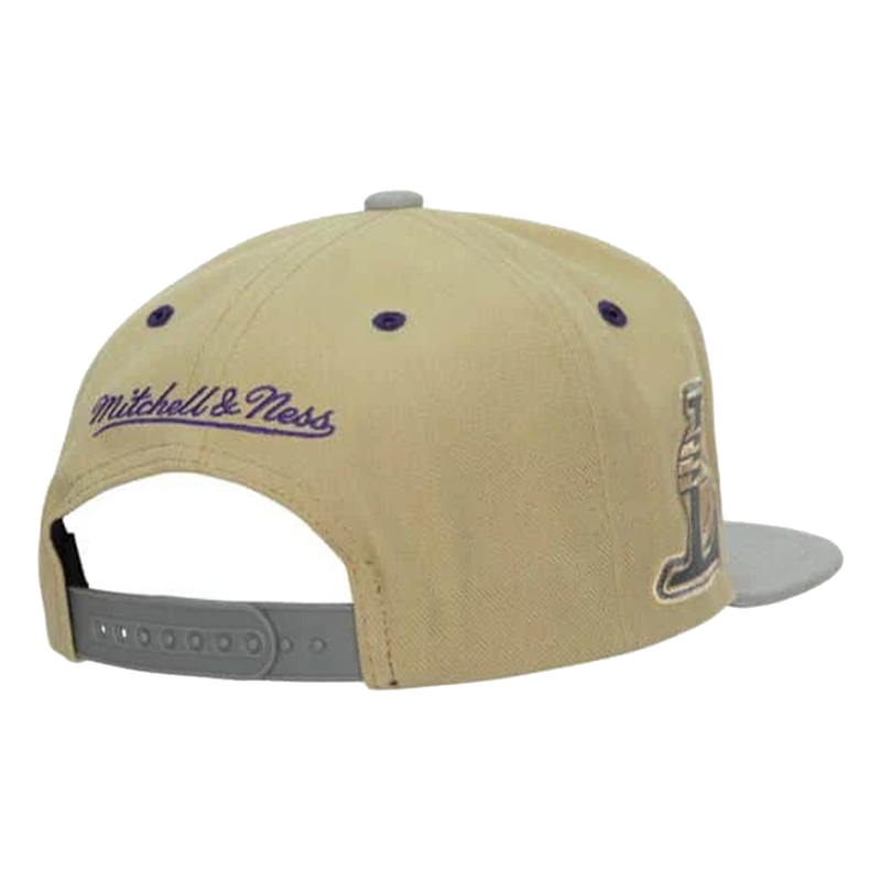 Mitchell & Ness NBA Classic Canvas Snapback Los Angeles Lakers - Tan (Back) 