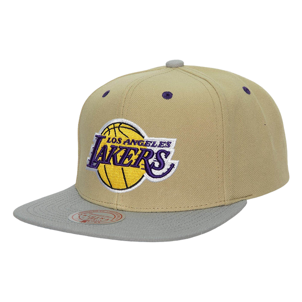 Mitchell & Ness NBA Classic Canvas Snapback Los Angeles Lakers - Tan (Front)