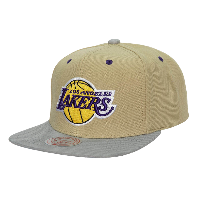 Mitchell & Ness NBA Classic Canvas Snapback Los Angeles Lakers - Tan (Front)