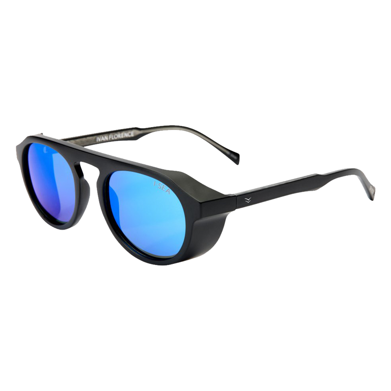 I-SEA Ivan Florence Black / Blue Mirror Polarized Lens (Side)