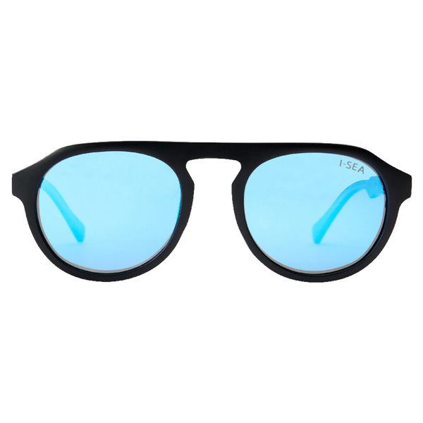 I-SEA Ivan Florence Black / Blue Mirror Polarized Lens (Front)