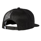 Black mesh cap on a white background