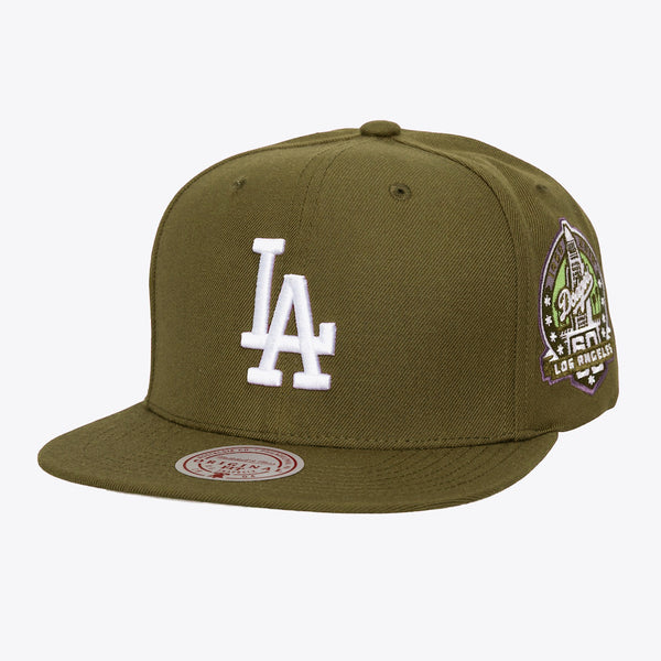 Mitchell & Ness Olive MLB Fashion Basic Snapback - LA Dodgers