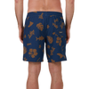 Salty Crew Lowtide Navy/Gold Elastic Boardshort Back