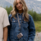 Model wearing Thread Neck Lanyard - Realtree Max