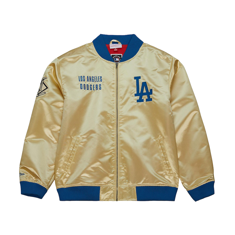 MLB Team OG 2.0 Lightweight Satin Gold Jacket Dodgers Front