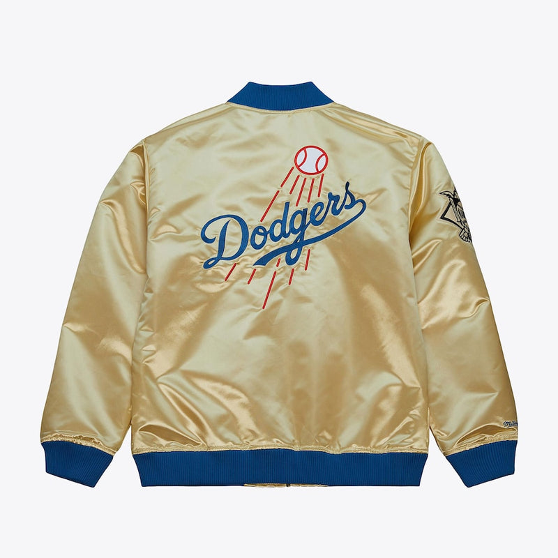 MLB Team OG 2.0 Lightweight Satin Gold Jacket Dodgers back