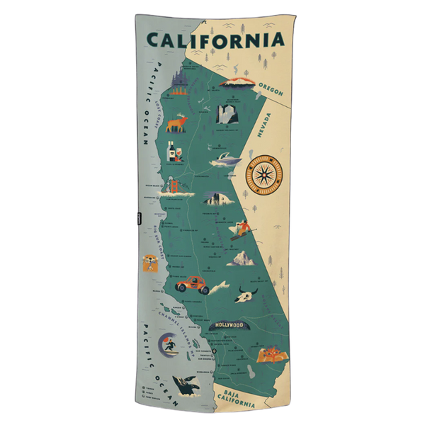 Nomadix - California Map Towel 2 Original Towel