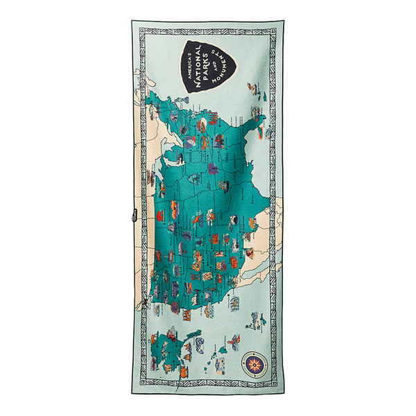 Nomadix - Original Towel: National Parks and Monuments Map