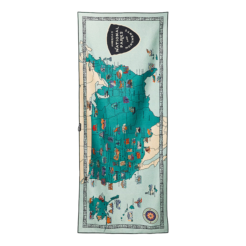 Nomadix - Original Towel: National Parks and Monuments Map