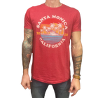 Santa Monica Palms & Sunset Red Tee-Shirt