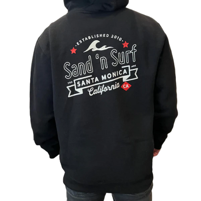 Sand 'N Surf Santa Monica Full Zip Black Hoodie – Sand 'n Surf