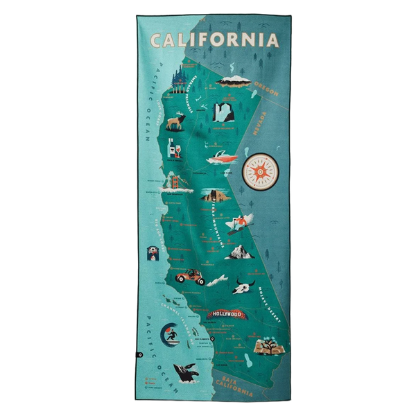 Nomadix - California Map Original Towel
