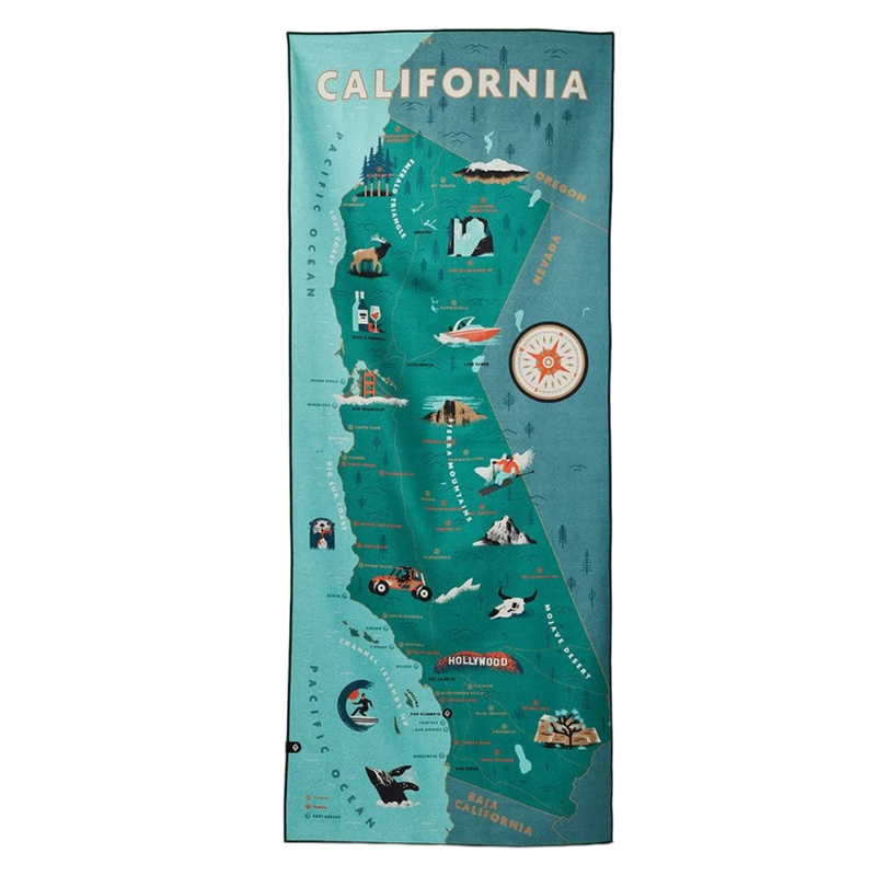 Nomadix - California Map Original Towel