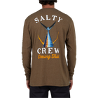 Salty Crew  Tailed Mocha Heather Long Sleeve Standard Tee Back