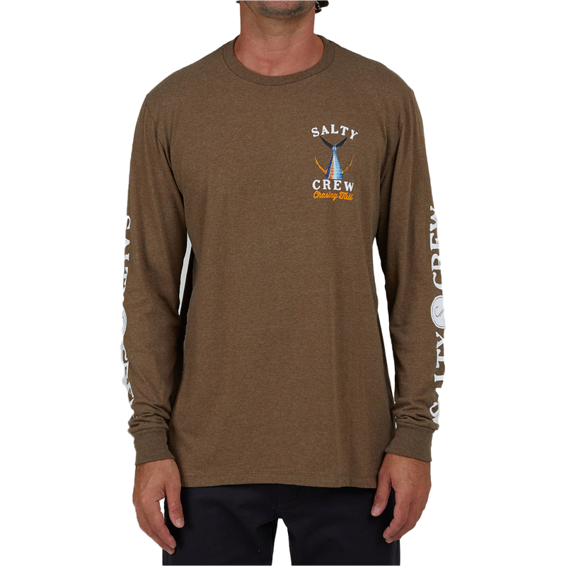 Salty Crew  Tailed Mocha Heather Long Sleeve Standard Tee Front