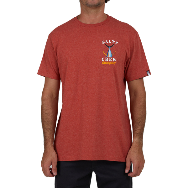 Salty Crew  Tailed Salmon Heather Short Sleeve Standard Tee Front