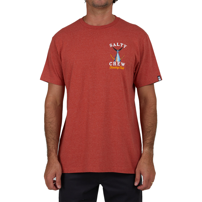 Salty Crew  Tailed Salmon Heather Short Sleeve Standard Tee Front