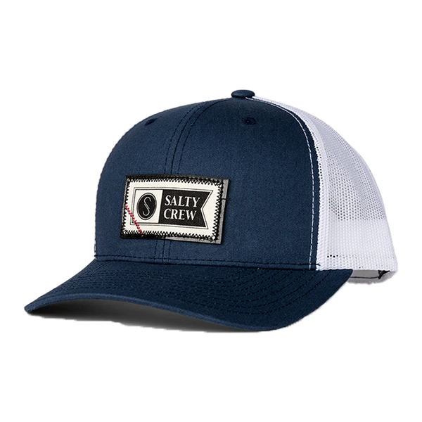 Salty Crew Topstitch Navy/White Retro Trucker Front