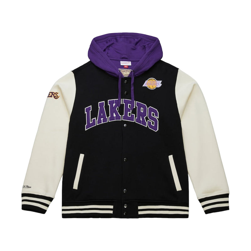 Mitchell & Ness NBA Courtside Fleece Full-Snap Jacket - LA Lakers Front