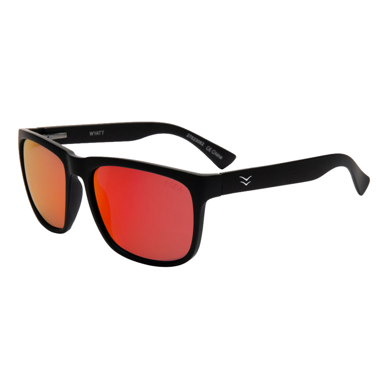 I-SEA Wyatt Black / Red Polarized Lens (Side)