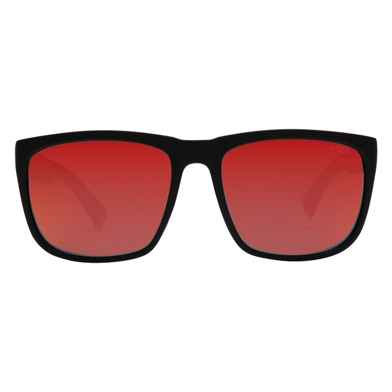 I-SEA Wyatt Black / Red Polarized Lens (Fron)