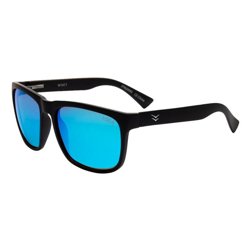 I-SEA Wyatt Black/ Ice Blue Polarized Lens - Side