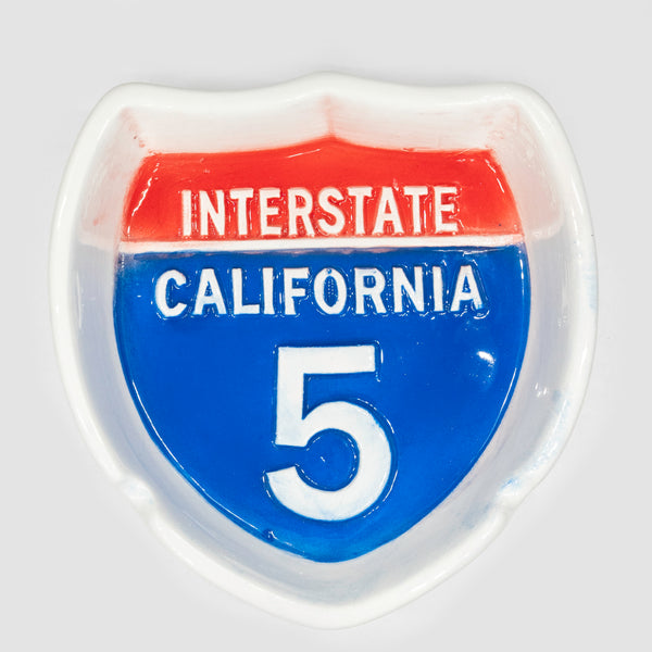 California Interstate Ceramic Ashtray - White