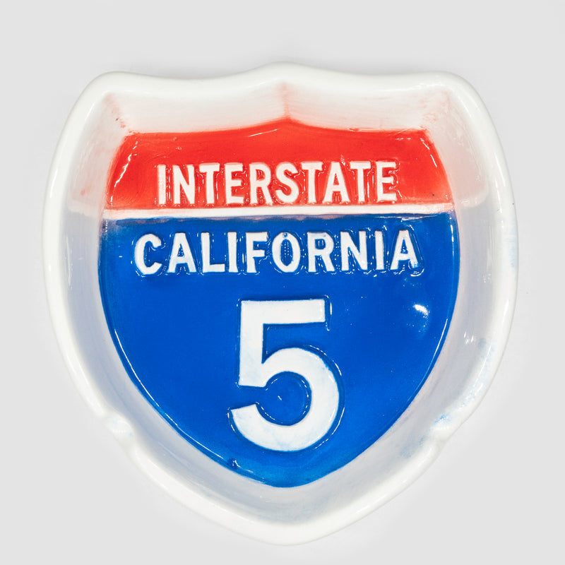 California Interstate Ceramic Ashtray - White