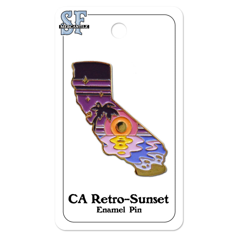 SF Mercantile CA Retro Sunset Enamel Pin