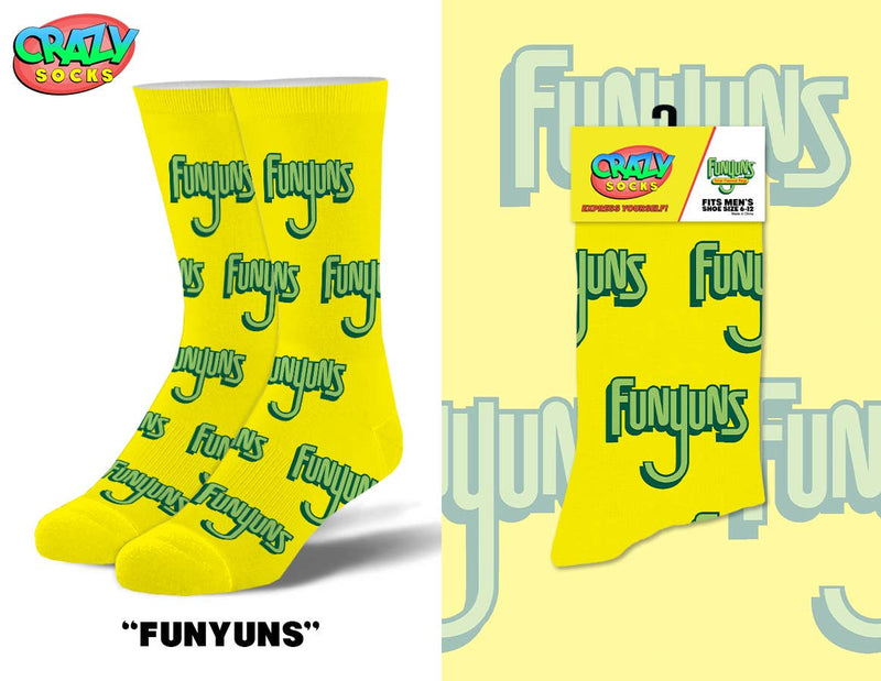 Crazy Socks Men's Crew Folded - Funyuns