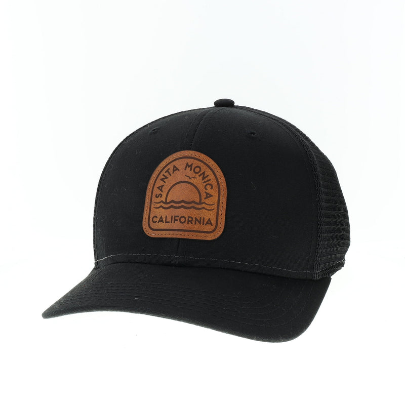 Black Santa Monica Patch Hat
