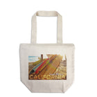 Santa Monica California Surfboards Organic Tote Bag