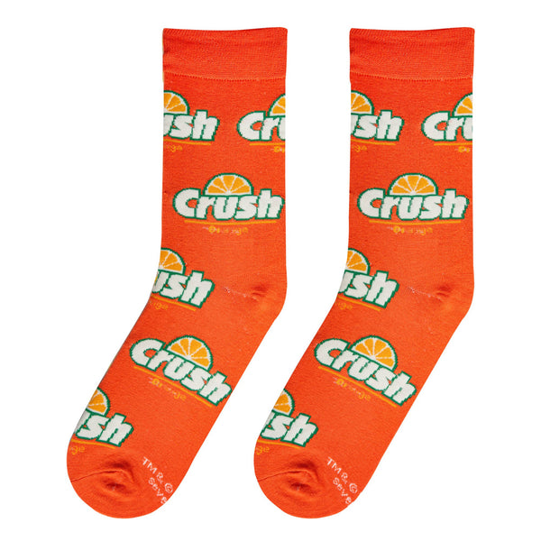 Crazy Socks Men's Crew Folded - Orange Crush