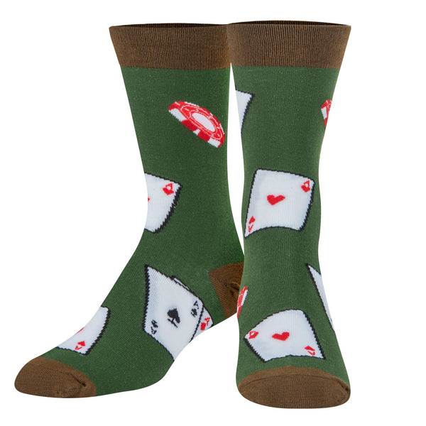 Crazy Socks - Mens Crew - Poker