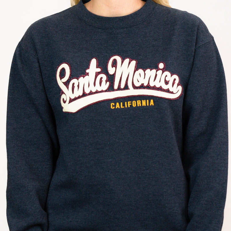 Rhombus Maroon Santa Monica, CA - Applique Crew-Neck Sweatshirt